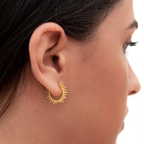 ⚜️𝟯𝟬%𝗢𝗙𝗙 𝗯𝘂𝗻𝗱𝗹𝗲𝘀 𝟯+⚜️ NEW Solar Copper Hoop Earrings - Picture 5 of 9